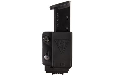 Image of Comp-Tac Single Mag PLM OWB Kydex Pouch, number 11, Beretta 92/96, CZ 75, Sig P226 9/40, Spg XD 9/40, PPQ 9/40-RSC, Left Hand, Black, C62211000RBKN