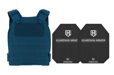 Image of HighCom Armor TFO Series Rifle Armor Kit Plate Carrier w/Guardian 3S11 Super Lightweight UHMWPE Plates/10x12 Shooters Cut/10x12 Shooters Cut, Navy Blue, 2XL, RAK-2018281281