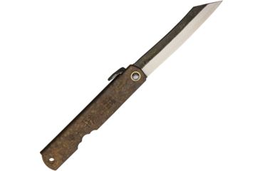 Image of Higonokami Koriwa Brown Folding Knife,2.875in,Brass Handle HIGO151
