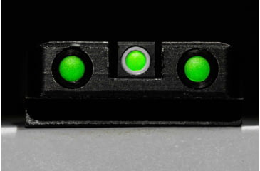 Image of HiViz LiteWave H3 Tritium/Litepipe Pistol Night Sight Set - Fits All Glock Gen 1-5 in 9mm, .40 S&amp;W, .357 SIG, Except Glock 42/43