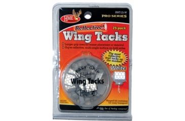 Image of HME Products Reflective Wing Tack, White, Pack of 25, HME-RWT-25-W