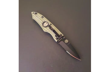 Image of Hoffner Knives 2.8in Chiseled Grip Combo Blade Folding Knife, 440c Spear Point Blade, Olive/Black, FK-S2CBK-CDO