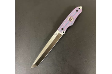 Image of Hoffner Knives Beast Fixed Blade Knife, 7in, 440C Steel, Smooth Edge, Silver Blade, Chiseled Valkyrie Grip, Black, BE-T7SBS-CPG