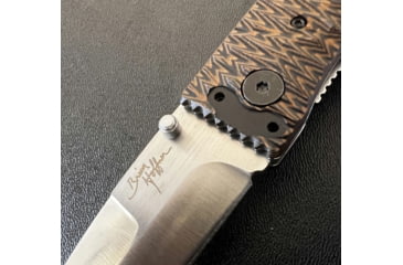 Image of Hoffner Knives Folding Knife, 3.5in, 440c, Spear Point Blade, Chiseled Maduro Grip, Silver Smooth Blade, FK-S3SBS-CMA