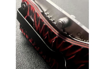 Image of Hoffner Knives Folding Knife, 3.5in, 440c, Spear Point Blade, Chiseled Nightstalker Grip, Silver Smooth Blade, FK-S3SBS-CRB