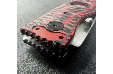 Image of Hoffner Knives Folding Knife, 3.5in, 440c, Spear Point Blade, Chiseled Nightstalker Grip, Silver Smooth Blade, FK-S3SBS-CRB