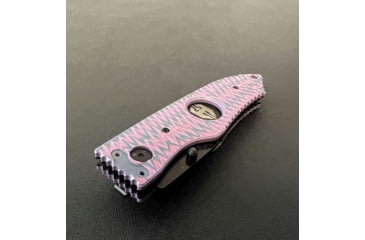 Image of Hoffner Knives Folding Knife, 3.5in, 440c, Spear Point Blade, Chiseled Valkyrie Grip, Black Smooth Blade, FK-S3SBK-CPG