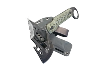 Image of Hoffner Knives Hand Hawk, Chromium Stainless Super Steel, Black/ OD, 9in overall, H-HAWK