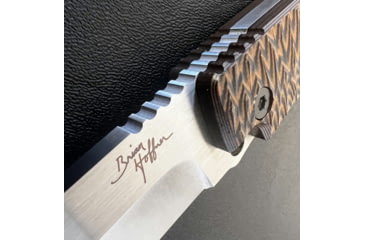 Image of Hoffner Knives Hand Spear Fixed Blade Knife, 5in, 440C Steel, Chiseled Maduro Grip, Silver Smooth Blade, Black, HS-S5SBS-CMA