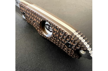 Image of Hoffner Knives Hand Spear Fixed Blade Knife, 5in, 440C Steel, Chiseled Maduro Grip, Silver Smooth Blade, Black, HS-S5SBS-CMA