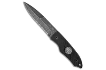 Image of Hoffner Knives Hoffner Knives Hand Spear Fixed Blade Knife Black G-10 4.875" Stonewash Serr, Black, 440, adult, BHQ-38598