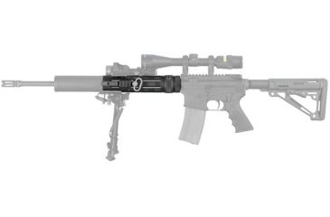 Image of Hogue AR-15/M-16 Knurled Aluminum OAL 3 Gun Free Float Forend Extension, 8in. Overall Length w/Accessories, Black, 190593