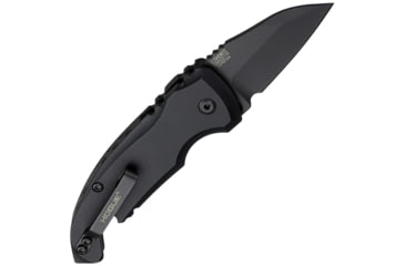Image of Hogue A01 MicroSwitch Automatic Folding Knives, 1.95in, CPM 154 Stainless Steel Black Cerakote, Wharncliffe Blade, Matte Black Aluminum Handle, 24146
