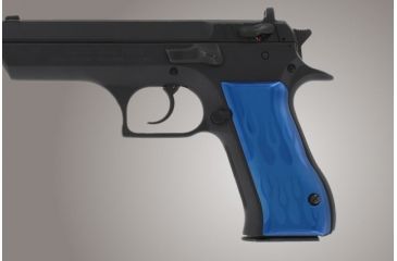 Image of Hogue Baby Eagle 40 9mm Jericho Uzi Eagle Flames Aluminum Blue Anodized 76133
