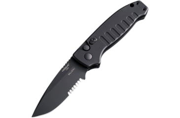 Image of Hogue Ballista-I 3.5in Button Lock Automatic Folding Knife, Black, NSN 1095-01-446-4348, 64139