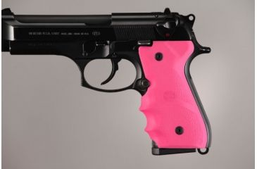 Image of Hogue Beretta 92/96 series grip with Finger Grooves Pink 92007