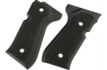 Image of Hogue Beretta 92 Checkered Aluminum - Matte Black Anodized 92170