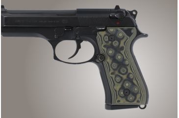 Image of Hogue Beretta 92 G 10 Od Green Camo 92168