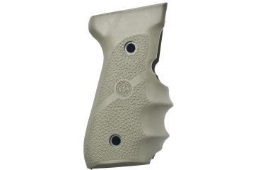 Image of opplanet-hogue-beretta-9296-series-grip-with-finger-grooves-od-green-92001