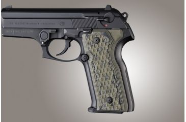 Image of Hogue Beretta Cougar 8045 Chain Link G-10 - G-Mascus Green 91108