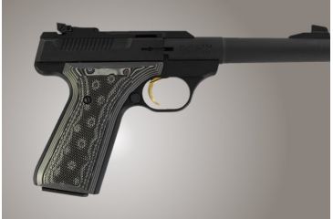 Image of Hogue Browning BuckMark Checkered G-10 - G-Mascus Black/Gray 72177-BLKGRY