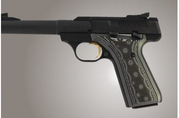Image of Hogue Browning BuckMark Checkered G-10 - G-Mascus Black/Gray 72177-BLKGRY