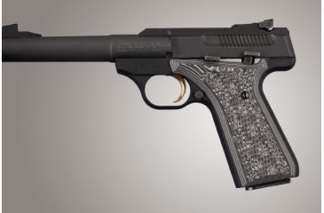 Image of Hogue Browning BuckMark Piranha Grip G-10 - G-Mascus Black/Gray 72137-BLKGRY