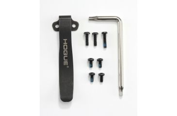 Image of Hogue Deep Carry Clip &amp; Torx Screw Kit - Fits EX-01, EX-03, EX-04 and OTF, Black Finish 34080