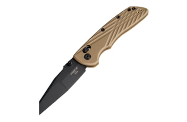 Image of Hogue Deka Folding Knife, 3.25 in CPM MagnaCut Stainless Steel Wharncliffe Blade, Black Cerakote, Flat Dark Earth Glass Fiber Reinforced Polymer Handle, 24367