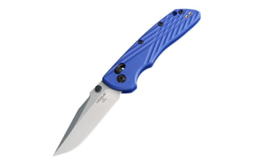 Image of Hogue Deka Folding Knife, 3.25 in CPM MagnaCut Stainless Steel Clip Point Blade, Stone Tumbled, Blue Glass Fiber Reinforced Polymer Handle, 24373