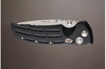Image of Hogue EX-01 4in Tactical Folder Drop Point Blade Tumble Finish Alum Frame - Matte Black 34150