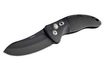 Image of Hogue EX-A04 3.5in. Auto Folder Upswept Blade Black Finish G-10 Frame, Solid Black 34430