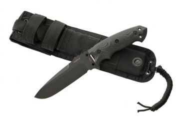 Image of Hogue EX-F01 Fixed Blade Knife w/ 5.5in Drop Point Blade &amp; G-10 G-Mascus Black Handle