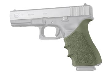 Image of Hogue Glock HandAll Beavertail Grip Sleeve, Glock 17 MOS/17L/22/35/35 MOS/34/34 MOS/31/37, Gen 3/4, OD Green, 17031