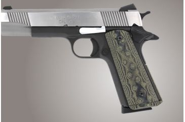 Image of Hogue Govt G 10 Magrip Kit Checkered Flat Mainspring Od Green Camo 01258