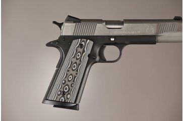 Image of Hogue Govt. Model S&amp;A Mag Well G-10 - G-Mascus Black/Gray 45147-BLKGRY