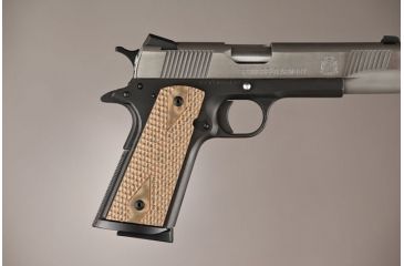 Image of Hogue Govt. Model S&amp;A Mag Well Piranha Grip G-10 - G-Mascus Tan 45127-TAN