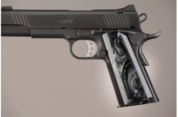 Image of Hogue Govt. Model Black Pearlized-Polymer Ambidextrous Safety Cut 45418