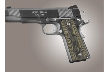 Image of Hogue Govt. Model Checkered G-10 - G-Mascus OD Green Camo 45178