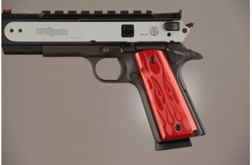 Image of Hogue Govt Model Flames Aluminum Red Anodized 45132