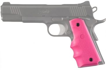 Image of Hogue Govt. Model Rubber Grip with Finger Grooves Pink 45007