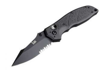 Image of Hogue HK Exemplar 3.25in Pivot Lock Folder Clip Point Partially Serrated Blade, Black Finish, G10 Scales, Black 54150