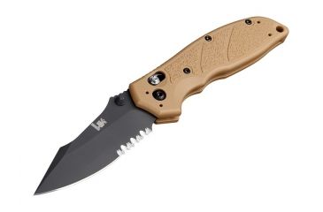 Image of Hogue HK Exemplar 3.25in Pivot Lock Folder Clip Point Partially Serrated Blade, Black Finish, G10 Scales, Flat Dark Earth 54153