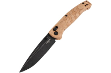 Image of Hogue Mysto 3.4in ABLE Lock Folding Knife, CPM MagnaCut Stainless Steel, Drop Point Blade, Richlite Maple Valley/HH Slash Logo Handle, 24419