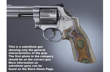 Image of Hogue Taurus Med. &amp; Lg. Rd. Butt LamoCamo No Finger Grooves, Checkered 65411
