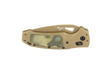 Image of Hogue K320 AXG Folding Knife, 3.5in, Sig Sauer P320 Firearm Match, CPM-S30V, Drop Point Blade Cerakote Finish, Flat Dark Earth Handle, HO36375