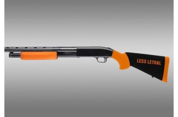 Image of Hogue Mossberg 500 Less Lethal Orange OverMolded Shotgun Stock w/Forend 05042
