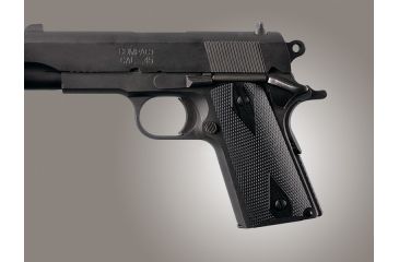 Image of Hogue Officers Model Checkered G-10 - Black 43179