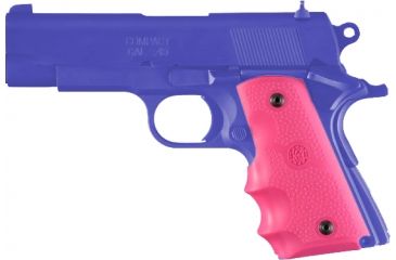 Image of Hogue Officers Model Rubber Grip with Finger Grooves Pink 43007 