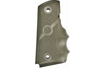 Image of Hogue Officers Model Rubber Grip with Finger Grooves OD Green 43001